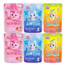 프린세스 캐치티니핑 젤리 3종, 2세트, 150g, 하츄 왕관젤리+사뿐 소다젤리+뽀니 컬러젤리