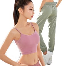 벤디스 요가복 필라테스복 상의 하의 세트 브라탑 조거팬츠