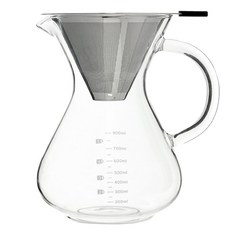 하노빅 필터 드립서버 세트(800ml) 핸드드립커피서버 커피드립포트 핸드드립세트