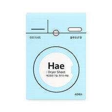 해 건조기용 시트 섬유유연제 블루오션 본품, 1개, 40매