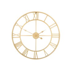 라모니 유럽 인테리어 무소음 벽시계 47cm, 골드