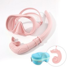 다이비프로 포켓다이브 휴대용 스노쿨링 마스크, 베이비 핑크
