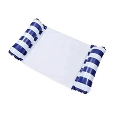수영용 물 소파 인플레이터블 해먹 워터 매트 풀 파티 액세서리 위에 뜨는, striped blue