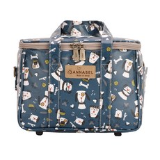 아나벨 보온보냉가방 앤틱미디엄 캠핑백 아이스백, 앤틱 M, 남색바탕 멍멍이