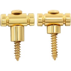 2개 세트 기타 롤러 스트링 리테이너 - 트리 일렉트릭 기타용 교체 부품 검은색, 금색