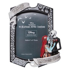 Enesco 디즈니 쇼케이스 Couture de Force 크리스마스의 악몽 잭과 샐리 러브 네버 다이 사진 액자 19.8cm(7.875인치) 실버, Enesco 디즈니 쇼케이스 Couture de For, 1개