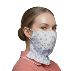 에코리즈 시어서커 자외선차단 멀티 마스크 숏타입 국내생산, 2개, 플라워라벤더