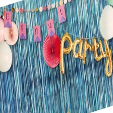 세모소 파티장줄커텐 대여룸꾸미개 이벤트벽가림 술반짝이커텐 반짝블루 1개 100X200CM