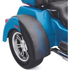 KZMPMT 가죽 플레임 리어 브라 커버 할리 트라이 울트라 클래식 FLHTCUTG 2009 스트리트 FLHXXX 20020 파란색과 호환됩니다