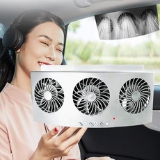차량용 환풍기 담배냄새 배출 서큘레이터 차량용선풍기 공기 순환 실내 열기 배출 냄새 습기 제거, 흰색