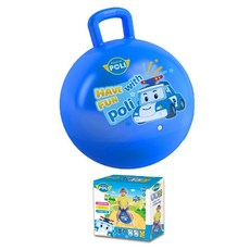균형감각 전신운동 손잡이 점핑볼 폴리 신체놀이 체육 유치원 발달 유아, 블루, 1개