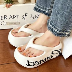 7cm 통굽 슬리퍼 여성용 키높이 쪼리 슬리퍼 키높이 발편한 슬리퍼XZGTX