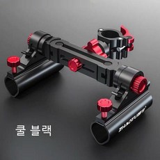 [KangRong해외구매대행] 민물낚시 거치대 민물 낚시 더블 고정 거치 의자 꽂이 받침대 받침틀 좌대 연결, 신형 낚시 의자 쌍포대 (360도 무극) 블랙