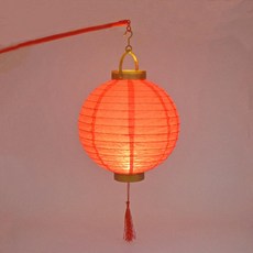 중국 홍등 선술집 야시장 일식등 중식당 인테리어 장식, 1개, 세트 레드 골드 박스 포함 손잡이 태슬 접착식