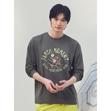 탑텐 TOPTEN 남성 워터겸용 오버핏 긴팔티 어바웃모먼트콜라보 MBF2TS1701