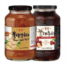 꽃샘 꿀생강차S 1kg + 꿀대추차 1kg 전통차 건강차, 1개