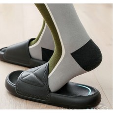 로버 푹신한 실내화 거실화 층간소음 구름 쿠션 슬리퍼, 그린, 1개