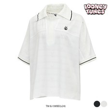 [스팍스]여성 오버핏 반팔 오픈카라 티셔츠 SN6LTS031
