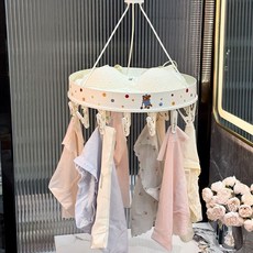 多功能襪子晾曬架, 圓形奶油晾衣架,無規格, 1個