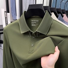 260克華夫格錦氨長袖POLO衫 男 2025秋季新款 高彈高密翻領男士T恤