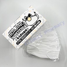 華淨 兒童4D立體口罩 單片獨立包裝 台灣製 雙鋼印 魚型口罩 KF94, 白色 25入, 1個, 25