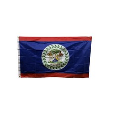 벨리즈 폴리에스터깃발 Belize flag 90x150cm 구리고리 이중스티치, 1개, BLUE+RED+WHITE