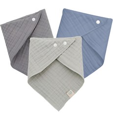 Ggoomduboo 三層紗布嬰兒圍兜組