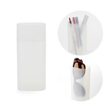 무인양품 안경 선글라스 소품 하드케이스 스탠드식 필통, 1개, 반투명 화이트 L