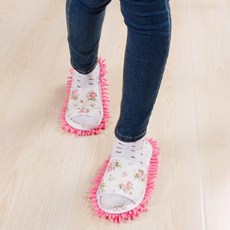 홈이즈 걸레슬리퍼 탈부착 신발걸레 초극세사, 장미 베이비핑크, 1개