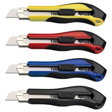 枕頭山 SDI 0434C 專業自動鎖定螺旋鎖定雙重鎖定美工刀，安全耐用，適用於辦公、手工、美術等多種用途, 不挑色, 1支