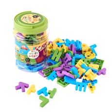 PLAYMAX 彩色韓文字母磁鐵, 1個, 104件