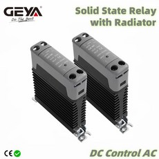 GEYA GSR8 솔리드 스테이트 릴레이 방열판 포함 DC-AC 단상 SSR 10A 25A 40A 60A 22.5mm 슬림 폭, [04] GSR8-15DA48Z