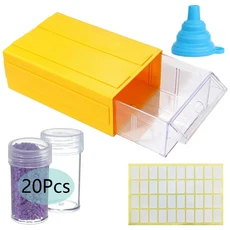 다이아몬드 페인팅 액세서리 도구 플라스틱 서랍 보관 상자 비즈 컨테이너 작업 5d 자수 세트, FCU000043