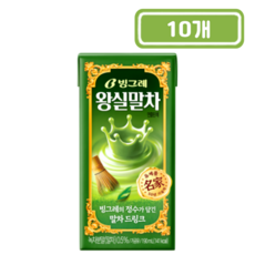 빙그레)왕실말차, 10개, 190ml