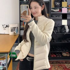 후암마켓 여성 스포츠 경량 숏패딩 슬림핏 몸판 패딩 점퍼