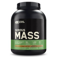 OPTIMUM NUTRITION 歐恩 Serious Mass超能量複合乳清蛋白 巧克力花生醬口味, 1罐, 2.72kg