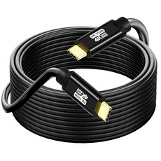 YOTETION USB C to C 케이블 7.6m25피트 100W 4K60HZ 타입 C GEN2x2데이터 usb3.1 USB3.2/ USB4.0의 USB C 비디오 출력, 6.1m(20