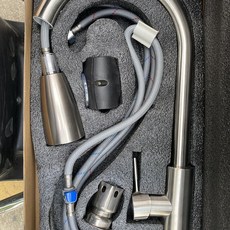 【開發票/統編】304不鏽鋼抽拉式水槽龍頭 家用洗菜盆伸縮旋轉水龍頭 防濺設計 一拉即淨 觸控感應 陶瓷閥芯960112, 1個, 拉絲雙模高配送進水軟管
