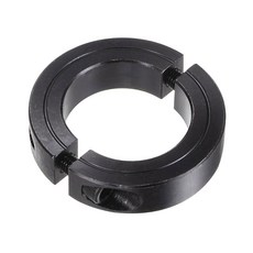 1-1/2" 막대 2-3/8" OD 9/16" 너비의 블랙 옥사이드 도금 더블 스플릿 액슬 클램프 온 칼라(세트 나사 포함)용 하핑턴 샤프트 칼라, 1 Bore