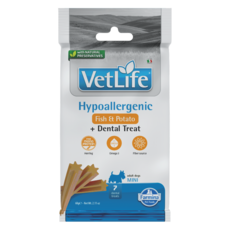 VetLife 低敏魚肉地瓜牙齒護理零食, 60g, 1個, Fish & Potato