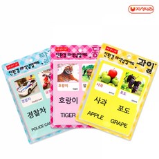 낱말카드 자석 한글&영어 택1 동물 과일 자석나라
