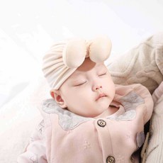 嬰兒帽子春秋冬款女寶寶印度帽護囟門0一2月小月齡新生兒胎帽