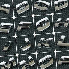 순정형 크롬 이니셜 엠블럼 3D 엠블렘 레터링 크롬로고글씨, L