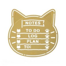 미도리 황동 모티브 템플릿 자 고양이패턴