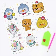 스토어-정유 쪼꼬미친구들 보석십자수 랜덤 스티커 꾸미기세트 아티보석십자수