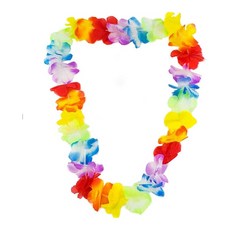 夏威夷花圈活動迎賓道具 夏威夷小花圈-4款, 彩虹色, 1個