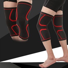 무릎보호대 관절 무릅 등산용아대 축구 헬스 배드민턴, 릎보호대 남 오렌지, 1개