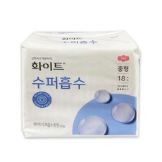 화이트 수퍼흡수 중형 18개입 생리대 -O, 1, 본상품선택, 18