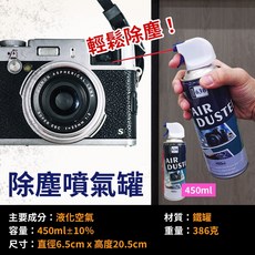 GIGA 除塵噴氣罐 450ml MA-705 電腦相機鏡頭清潔, 1個