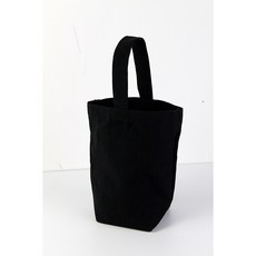 그레이스 캔버스 원핸들 일체형가방 미니보조에코백 동호회 모임 선물용파우치 컵홀더 드링크백 학교 판촉물, PW33 /블랙 1장